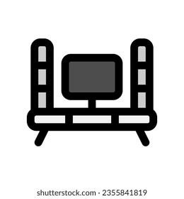 Editable tv set, entertainment center vector icon. Part of a big icon set family. Perfect for web and app interfaces, presentations, infographics, etc