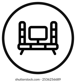 Editable tv set, entertainment center vector icon. Part of a big icon set family. Perfect for web and app interfaces, presentations, infographics, etc