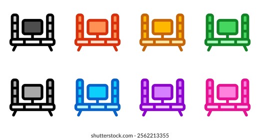 Editable tv set, entertainment center vector icon. Part of a big icon set family. Perfect for web and app interfaces, presentations, infographics, etc