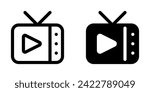 Editable tv show, tv program vector icon. Movie, cinema, entertainment. Part of a big icon set family. Perfect for web and app interfaces, presentations, infographics, etc