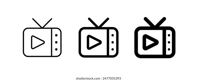 Editable tv show, tv program vector icon. Movie, cinema, entertainment. Part of a big icon set family. Perfect for web and app interfaces, presentations, infographics, etc