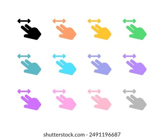 Editable two finger slide vector icon. Part of a big icon set family. Perfect for web and app interfaces, presentations, infographics, etc