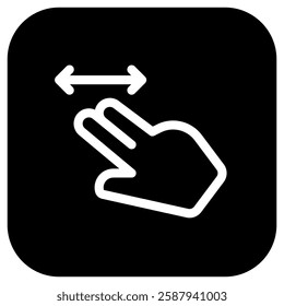 Editable two finger slide vector icon. Part of a big icon set family. Perfect for web and app interfaces, presentations, infographics, etc