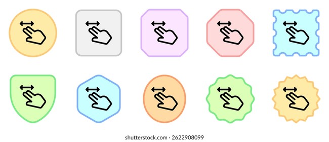 Editable two finger slide vector icon. Part of a big icon set family. Perfect for web and app interfaces, presentations, infographics, etc