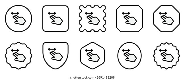 Editable two finger slide vector icon. Part of a big icon set family. Perfect for web and app interfaces, presentations, infographics, etc