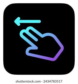 Editable two fingers swipe left vector icon. Part of a big icon set family. Perfect for web and app interfaces, presentations, infographics, etc
