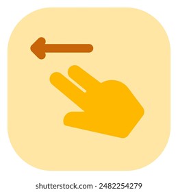 Editable two fingers swipe left vector icon. Part of a big icon set family. Perfect for web and app interfaces, presentations, infographics, etc