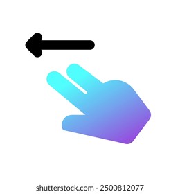 Bearbeitbare zwei Finger wischen links Vektorsymbol. Teil einer großen Ikone-Set-Familie. Perfekt für Web- und App-Schnittstellen, Präsentationen, Infografiken usw.