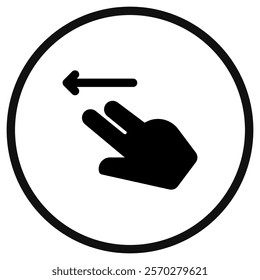 Editable two fingers swipe left vector icon. Part of a big icon set family. Perfect for web and app interfaces, presentations, infographics, etc