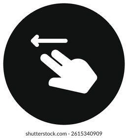 Editable two fingers swipe left vector icon. Part of a big icon set family. Perfect for web and app interfaces, presentations, infographics, etc