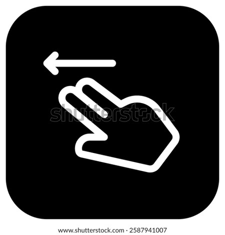 Editable two fingers swipe left vector icon. Part of a big icon set family. Perfect for web and app interfaces, presentations, infographics, etc