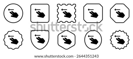 Editable two fingers swipe left vector icon. Part of a big icon set family. Perfect for web and app interfaces, presentations, infographics, etc