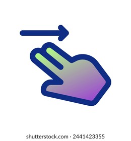 Editable two fingers swipe right vector icon. Part of a big icon set family. Perfect for web and app interfaces, presentations, infographics, etc