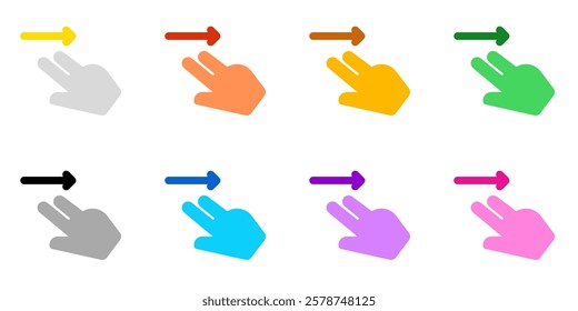 Editable two fingers swipe right vector icon. Part of a big icon set family. Perfect for web and app interfaces, presentations, infographics, etc