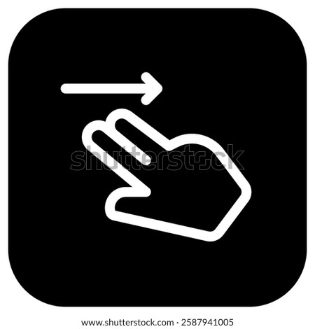 Editable two fingers swipe right vector icon. Part of a big icon set family. Perfect for web and app interfaces, presentations, infographics, etc