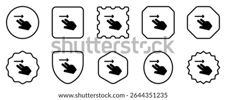 Editable two fingers swipe right vector icon. Part of a big icon set family. Perfect for web and app interfaces, presentations, infographics, etc