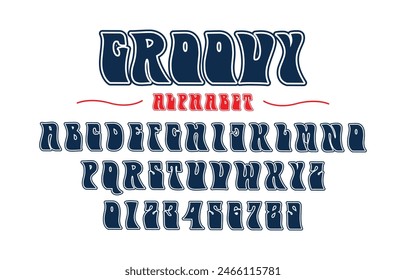 Editable typeface vector. Groovy sport font in american style for football, baseball or basketball logos and t-shirt.