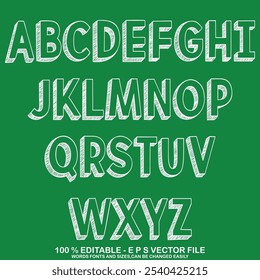 Editable typeface vector. Jersey sport font in american style for football, baseball or basketball logos and t-shirt.
