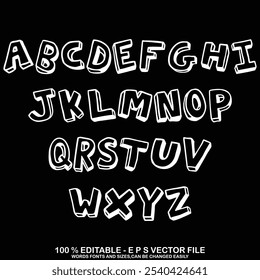 Vetor de face de tipos editável. Fonte de esporte escolar em estilo americano para logotipos e camisetas de futebol, beisebol ou basquete.
