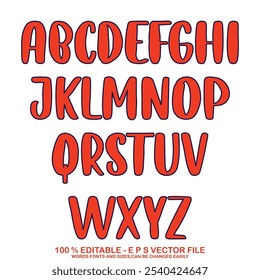 Editable typeface vector. School sport font in american style for football, baseball or basketball logos and t-shirt.