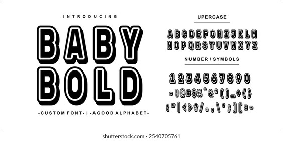Editable typeface vector. School sport font style for football, baseball or basketball logos and t-shirt.