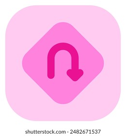 Editable u turn vector icon. Map, location, navigation. Part of a big icon set family. Perfect for web and app interfaces, presentations, infographics, etc