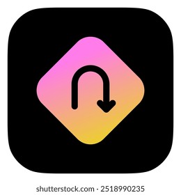 Editable u gire el ícono del Vector. Mapa, ubicación, navegación. Parte de una gran familia de iconos. Perfecto para interfaces de Web y App, presentaciones, infografías, etc