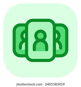 Editable UI card, employee, candidate, options, users, people vector icon. Business, work, office. Part of a big icon set family. Perfect for web and app interfaces, presentations, infographics, etc