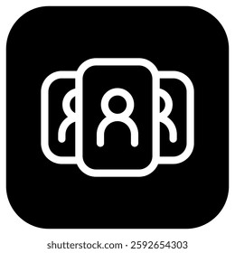Editable UI card, employee, candidate, options, users, people vector icon. Business, work, office. Part of a big icon set family. Perfect for web and app interfaces, presentations, infographics, etc