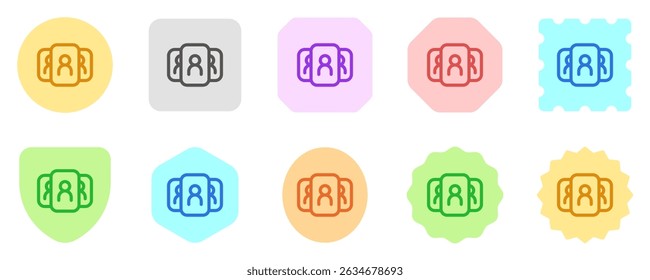 Placa de UI editável, funcionário, candidato, opções, usuários, ícone de vetor de pessoas. Negócios, trabalho, escritório. Parte de uma grande família de conjuntos de ícones. Perfeito para interfaces web e app, apresentações, infográficos, etc