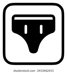Editable underwear, brief vector icon. Clothing, fashion, apparel. Part of a big icon set family. Perfect for web and app interfaces, presentations, infographics, etc