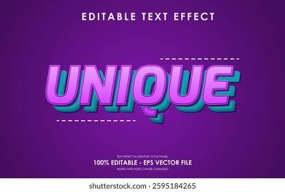 Editable Unique 3D Text Effect