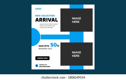Editable unique minimal Social media banner template