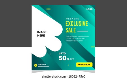 Editable unique minimal Social media banner template