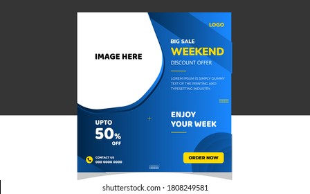 Editable unique minimal Social media banner template