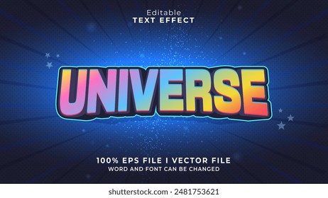 editable universe text effect.typhography logo