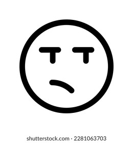 Editable upset, angry, frowned face vector icon. Part of a big icon set family. Perfect for web and app interfaces, presentations, infographics, etc