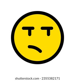 Editable upset, angry, frowned face vector icon. Part of a big icon set family. Perfect for web and app interfaces, presentations, infographics, etc