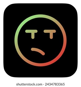 Editable upset, angry, frowned face vector icon. Part of a big icon set family. Perfect for web and app interfaces, presentations, infographics, etc