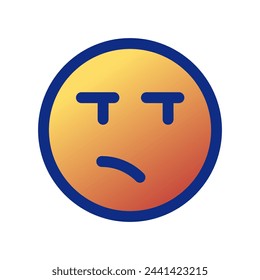 Editable upset, angry, frowned face vector icon. Part of a big icon set family. Perfect for web and app interfaces, presentations, infographics, etc