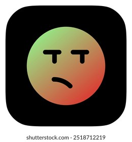 Editable upset, angry, frowned face vector icon. Part of a big icon set family. Perfect for web and app interfaces, presentations, infographics, etc