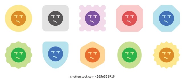 Bearbeitbares verärgertes, wütendes, runzeliges Gesichtsvektorsymbol. Teil einer großen Ikone-Set-Familie. Perfekt für Web- und App-Schnittstellen, Präsentationen, Infografiken usw.