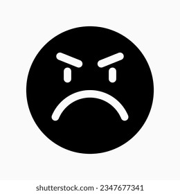 Editable upset, angry, mad expression emoticon vector icon. Part of a big icon set family. Part of a big icon set family. Perfect for web and app interfaces, presentations, infographics, etc