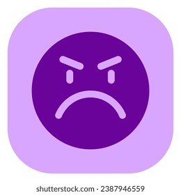Editable upset, angry, mad expression emoticon vector icon. Part of a big icon set family. Part of a big icon set family. Perfect for web and app interfaces, presentations, infographics, etc