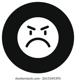 Editable upset, angry, mad expression emoticon vector icon. Part of a big icon set family. Part of a big icon set family. Perfect for web and app interfaces, presentations, infographics, etc