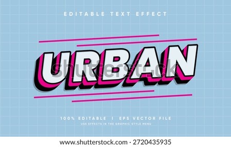 editable urban vector text effect with modern style