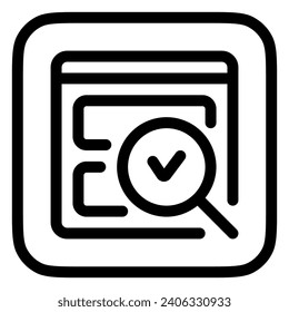 Editable usability check, evaluation vector icon. Part of a big icon set family. Perfect for web and app interfaces, presentations, infographics, etc