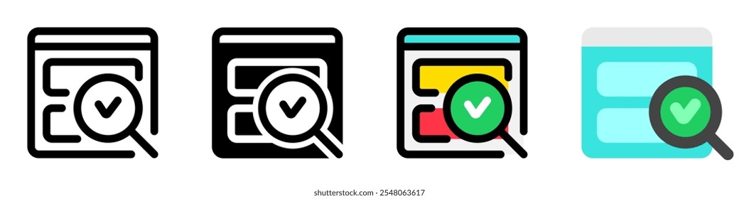 Editable usability check, evaluation vector icon. Part of a big icon set family. Perfect for web and app interfaces, presentations, infographics, etc