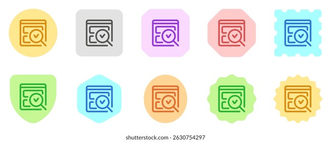 Editable usability check, evaluation vector icon. Part of a big icon set family. Perfect for web and app interfaces, presentations, infographics, etc