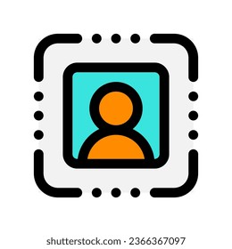 Editable user recognition, face, scan vector icon. AI technology, artificial intelligence, computer. Part of a big icon set family. Perfect for web and app interfaces, presentations, infographics, etc